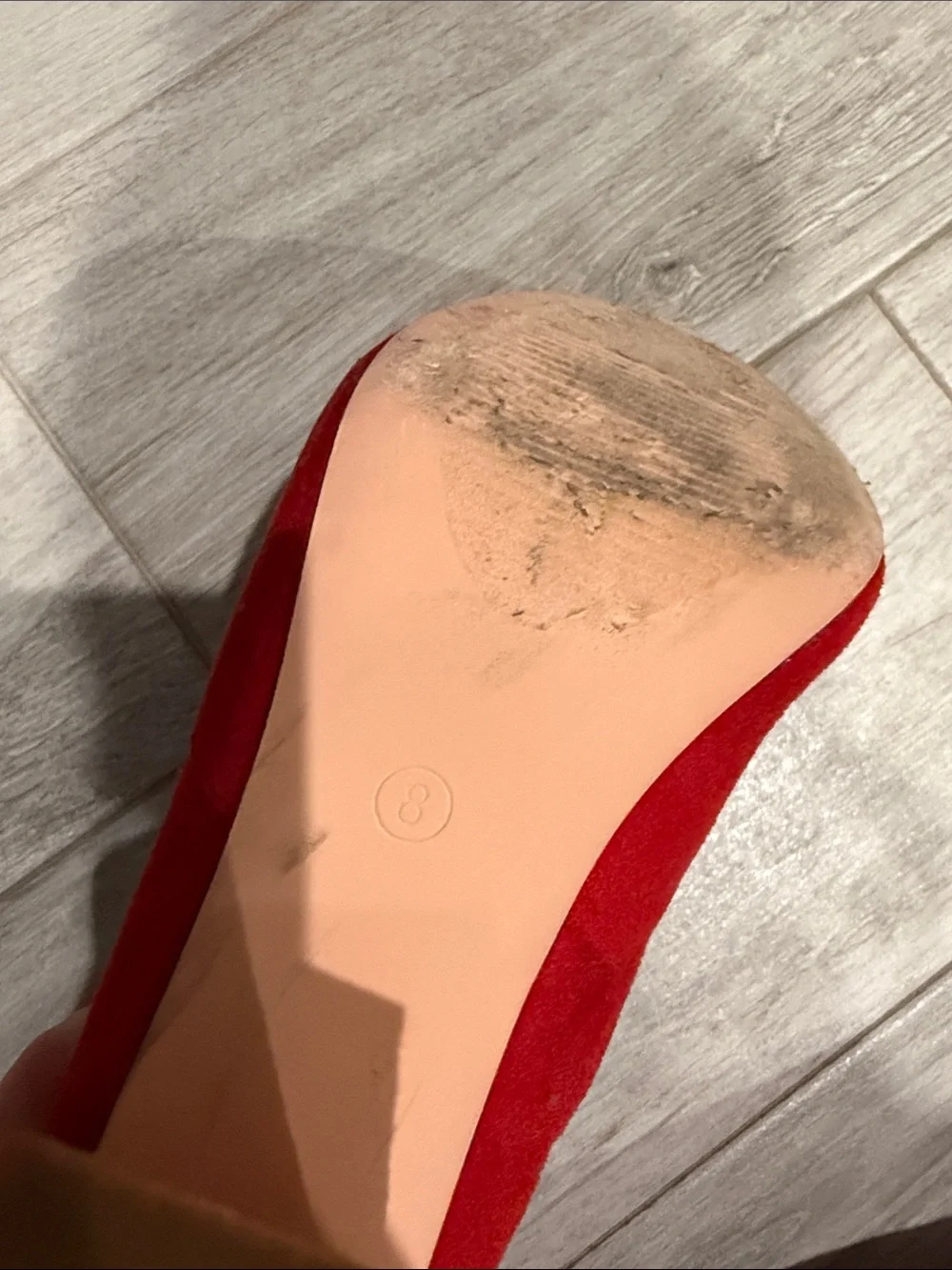 Fashion Nova Red Over-the-Knee Suede Boots